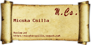 Micska Csilla névjegykártya