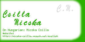 csilla micska business card
